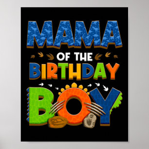 Póster Mamá Y Papá Mamá Cumpleaños Niño Parte De La Famil