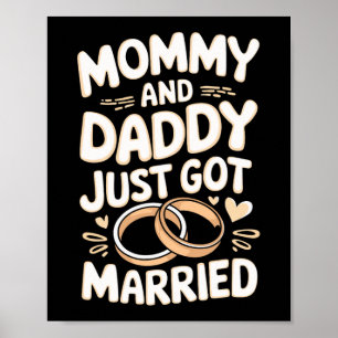 Póster Mamá y papá se acaban de casar 