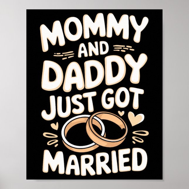 Póster Mamá Y Papá Se Han Casado. (Frente)