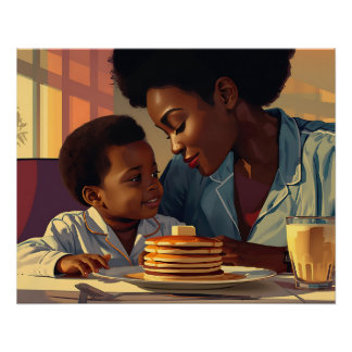 Póster Mamá, yo y panqueques