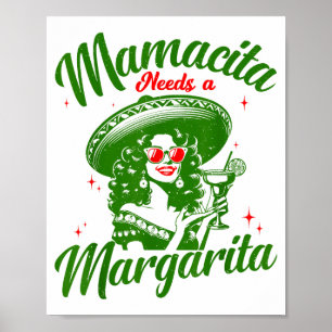 Póster Mamacita Necesita Una Margarita Cinco De Mayo Muje