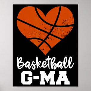Póster Mamáes de baloncesto divertido Baloncesto Nieta de