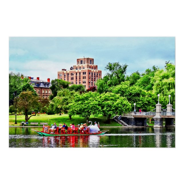 Póster Mamáes de Boston - Jardín Público de Boston (Anverso)