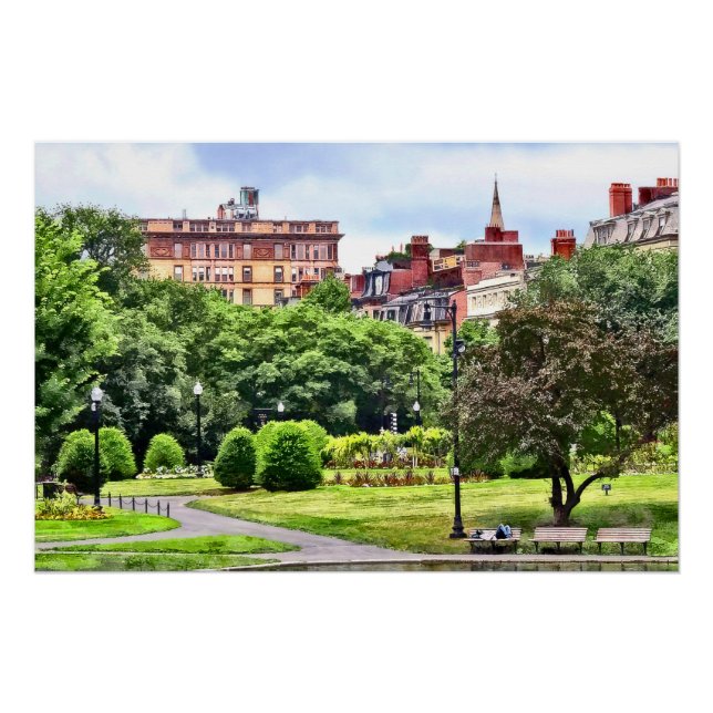 Póster Mamáes De Boston - Relajarse En El Jardín Público  (Anverso)