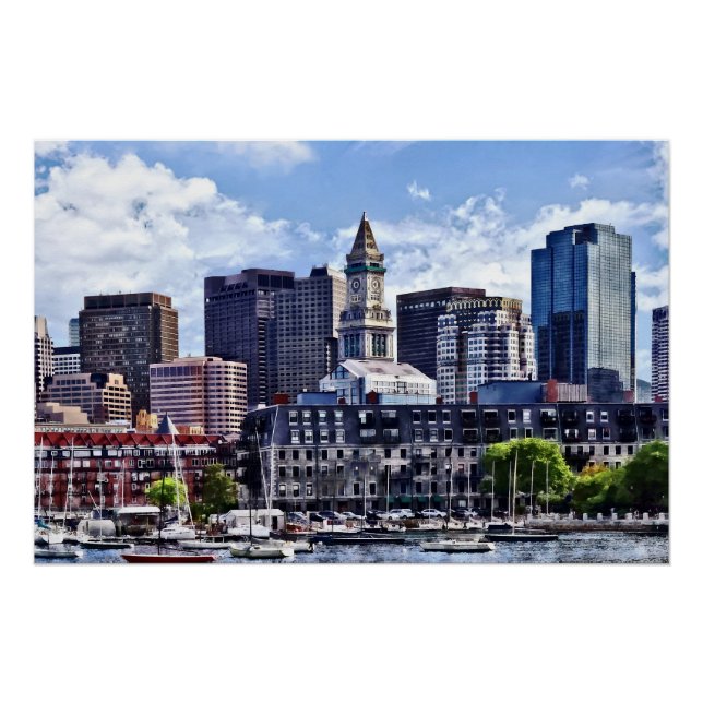 Póster Mamáes de Boston - Skyline With Personalizado Hous (Anverso)