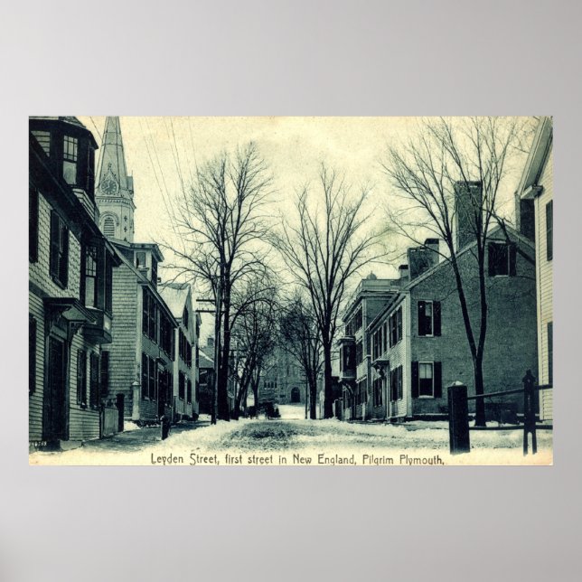 Póster Mamáes de Plymouth Leyden St Pilgrim c1908 (Frente)