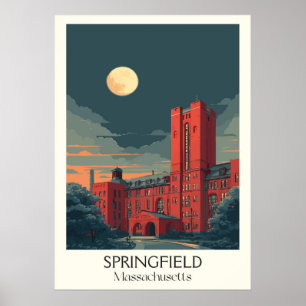 Póster Mamáes Springfield Edificio del Castillo Histórico