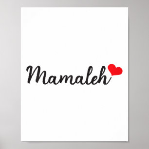 Póster Mamaleh para el día de la madre de Hanukkah de mam