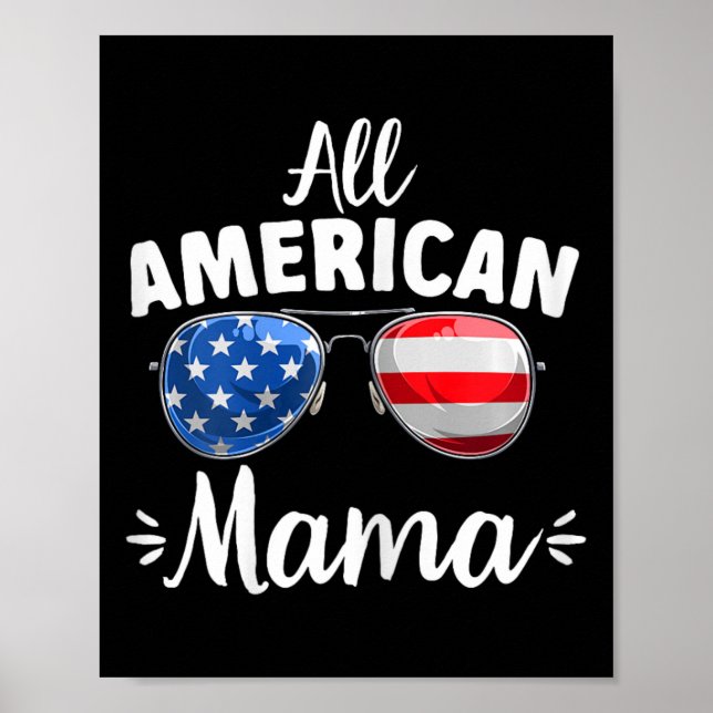 Póster Mamás chicas todo americano 4 de julio  (Frente)