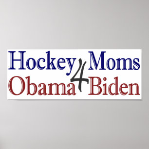 Póster Mamás de hockey para Obama en Biden
