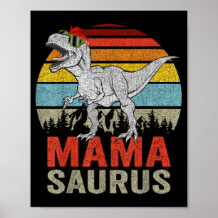 Póster Mamasaurio Dinosaurio Mamá Saurio T Rex Familia Di