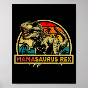 Póster Mamasaurio Rex Trex Dinosaurio Mamá Saurio Rex Fam