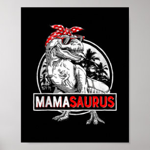 Póster Mamasaurus T Rex Dinosaur Funny Día de la Madre p