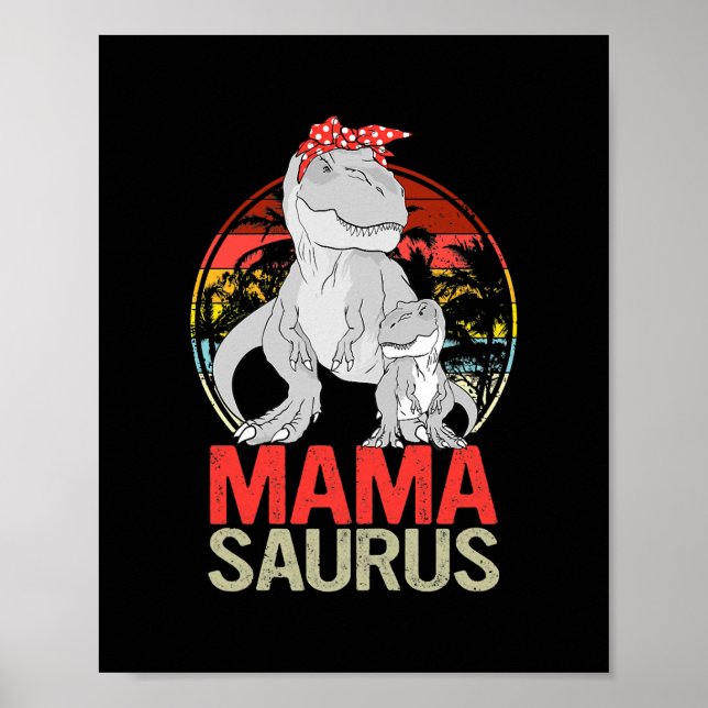 Póster Mamasaurus T Rex Dinosaur Mama Saurus (Frente)