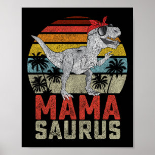 Póster Mamasaurus T Rex Dinosaur Mama Saurus