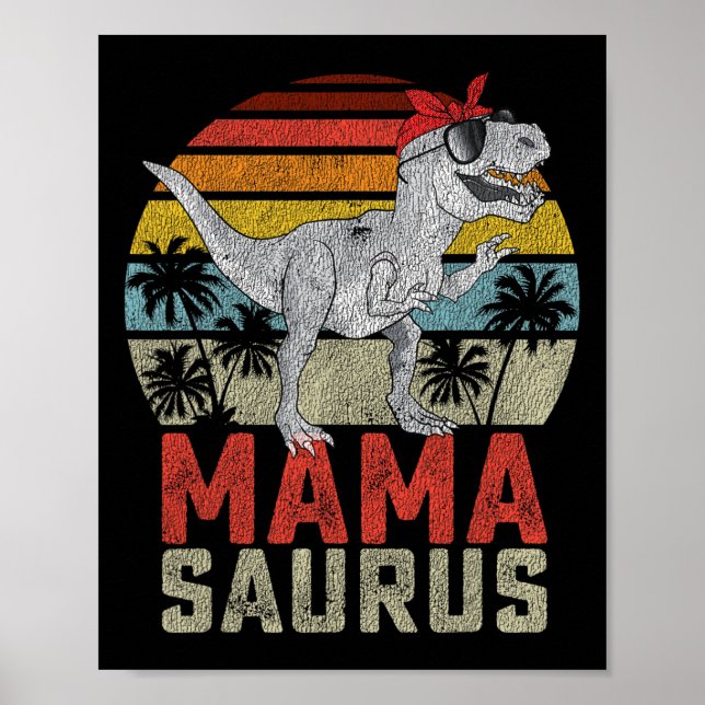 Póster Mamasaurus T Rex Dinosaur Mama Saurus (Frente)