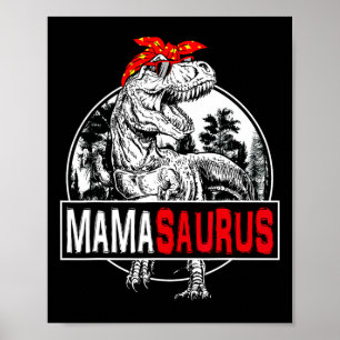 Póster Mamasaurus T Rex Dinosaur Mama Saurus