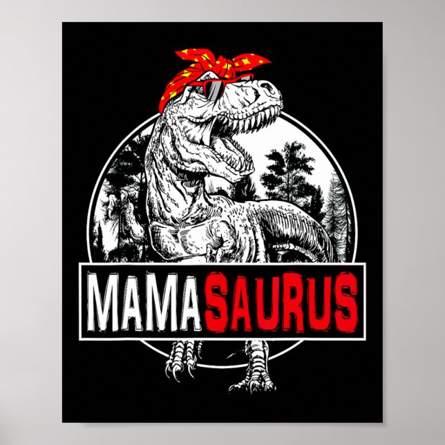 Póster Mamasaurus T Rex Dinosaur Mama Saurus (Frente)