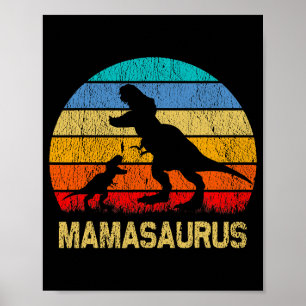 Póster Mamasaurus T Rex Dinosaur Mama Saurus Familia T Sh