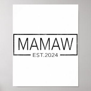 Póster Mamaw 2024 Día de la Madre Mamaw Est 2024