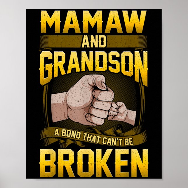 Póster Mamaw And Grandson A Bond That Can't Be Broken Shi (Frente)