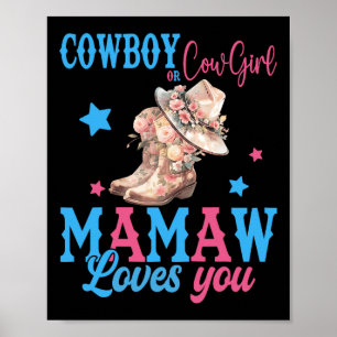 Póster Mamaw Vaquero O Vaquera Te Ama Revelación De Géner