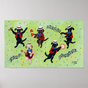 Póster Mambo Labradors Artwork