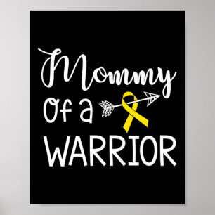 Póster Mami de un guerrero conciencia sobre el cáncer inf