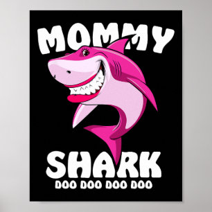 Póster Mami Shark Shirt Graciosa Regalo De Día de la Madr