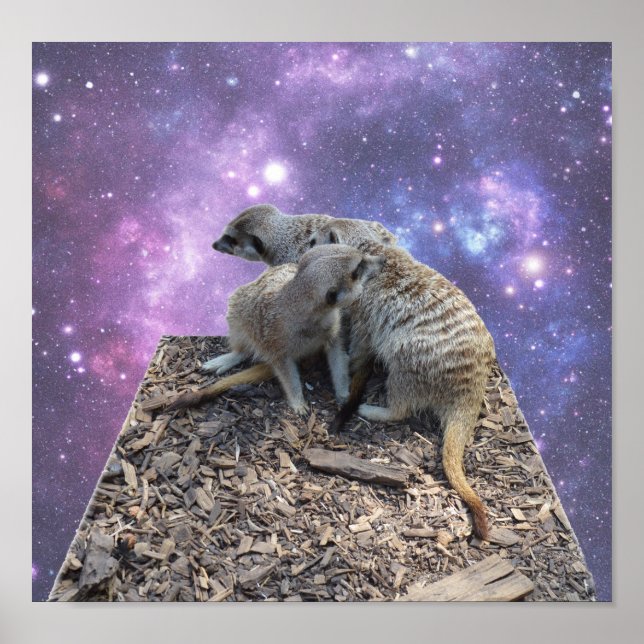 Póster Mami Y Meerkat De Cachorro, (Frente)