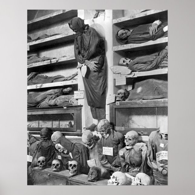 Póster Mamis en las catacumbas de Palermo, Italia (Frente)