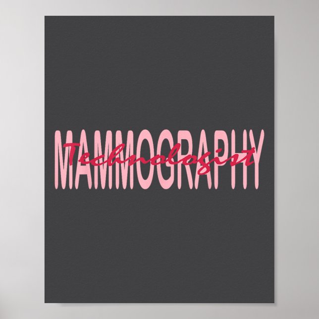 Póster Mammography Techs Technologist Mammo Technologist  (Frente)
