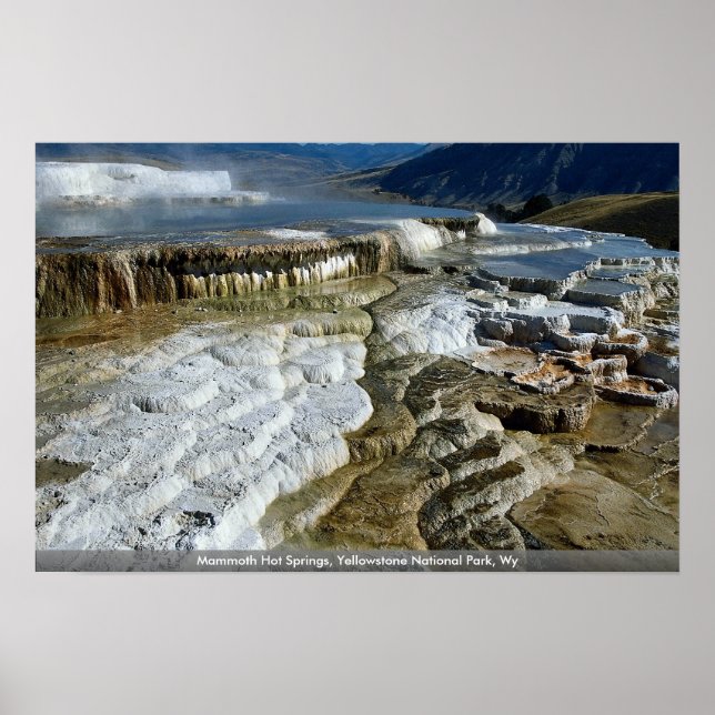 Póster Mammoth Hot Springs, Parque Nacional Yellowstone,  (Frente)