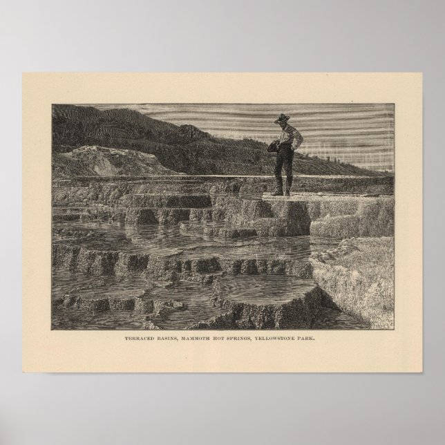 Póster Mammoth Hot Springs view (Frente)