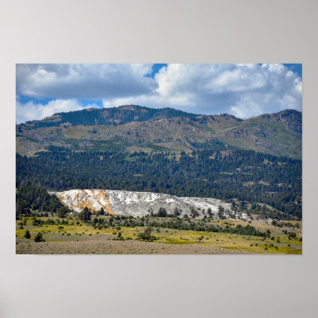 Póster Mammoth Hot Springs, Yellowstone, Wyoming (Frente)