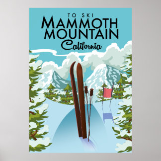 Póster Mammoth Mountain California to ski