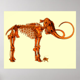 Póster Mammoth Skeleton and Mouse