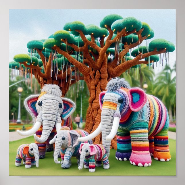 Póster mamut crochet grove (Frente)