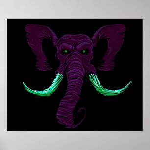Póster Mamut de luz negra