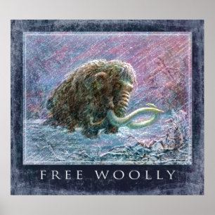 Póster Mamut lanoso libre