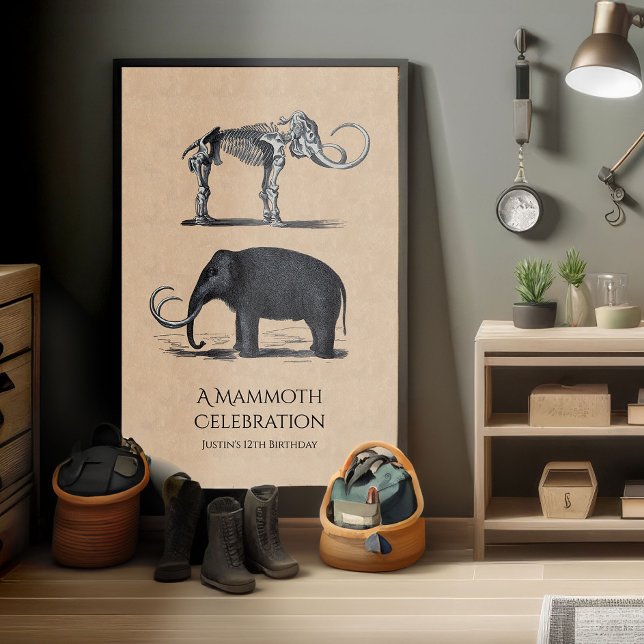 Póster Mamut Wooly y animales prehistóricos Skeleton (Subido por el creador)