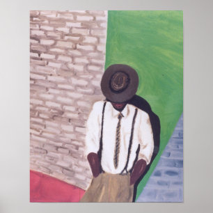 Póster Man Against the Wall