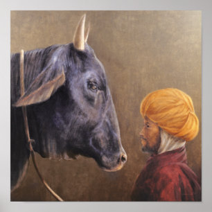 Póster Man and Bull