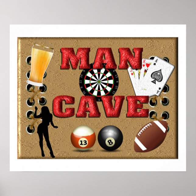 PÓSTER MAN CAVE PRINT (Frente)