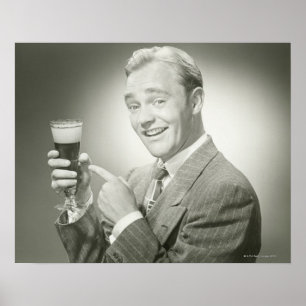 Póster Man Drinking