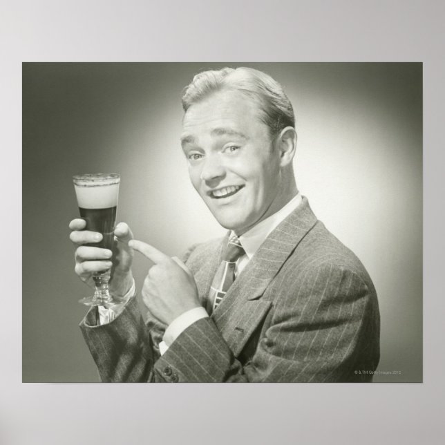 Póster Man Drinking (Frente)