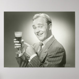 Póster Man Drinking