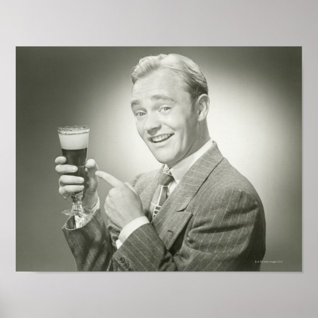 Póster Man Drinking (Frente)