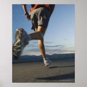Póster Man in athletic gear running