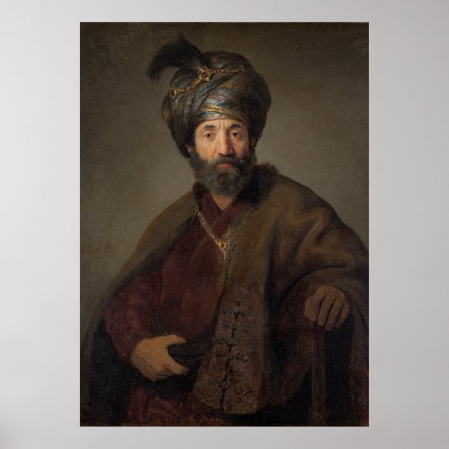 Póster Man in Oriental Costume, c.1635 (oil on canvas) (Frente)